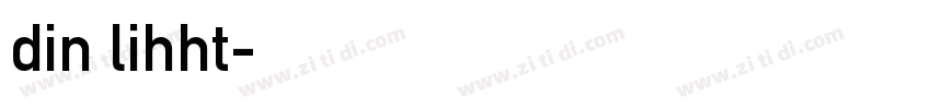 din lihht字体转换